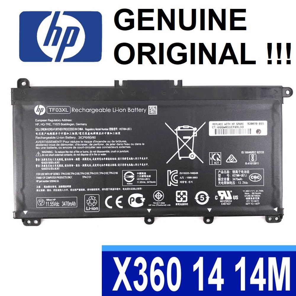 BATTERY ORIGINAL HP TF03XL 920070-855 14-BF BK CD CD0036TX CD1009TX 15 ...