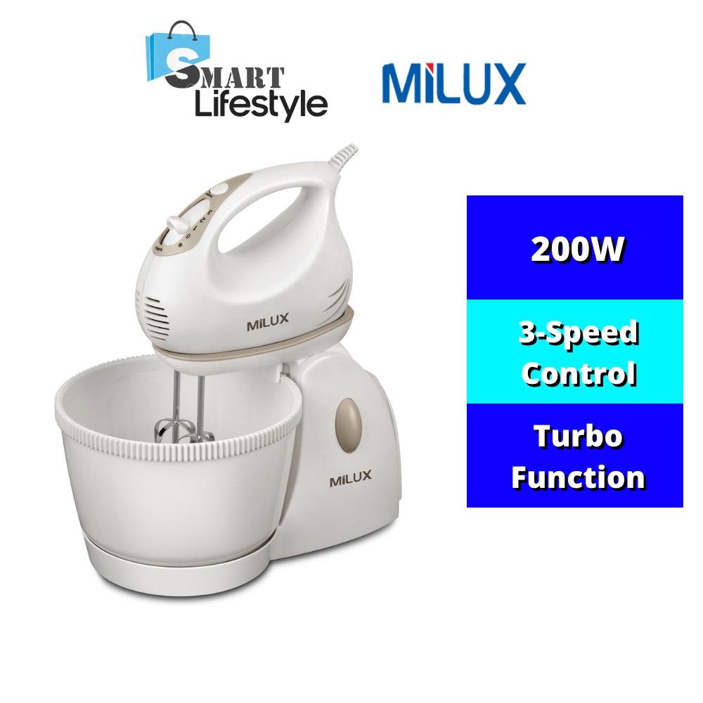 Milux 2 in 1 Stand Mixer (200W) MSM-9901