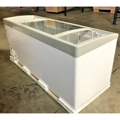NEW 72" Ice Cream Glass Dipping Freezer Chest Showcase Display Commercial NSF 