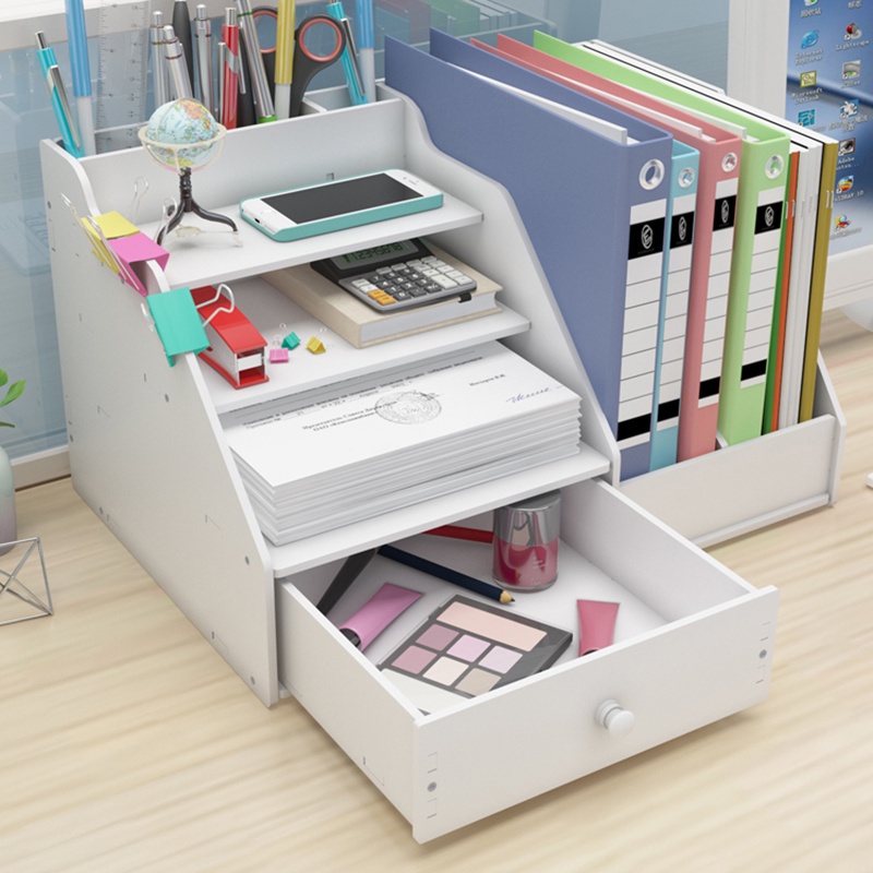 Office tabletop stationery storage box file storage rack document