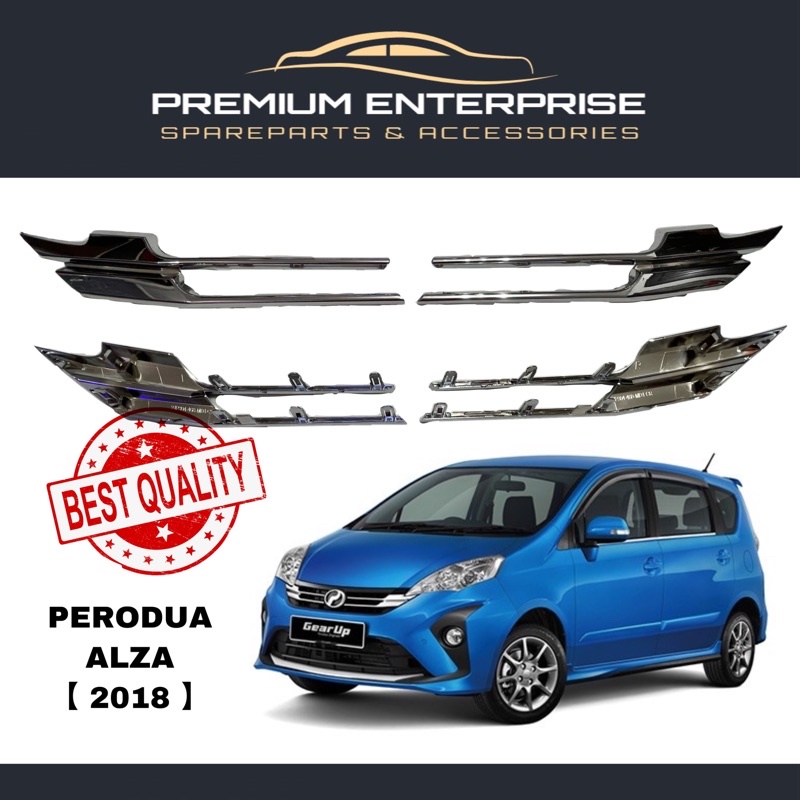 Perodua Alza 2018 Year Front Bonnet Chrome Grille Moulding Depan Bumper Ready Stock Shopee Malaysia