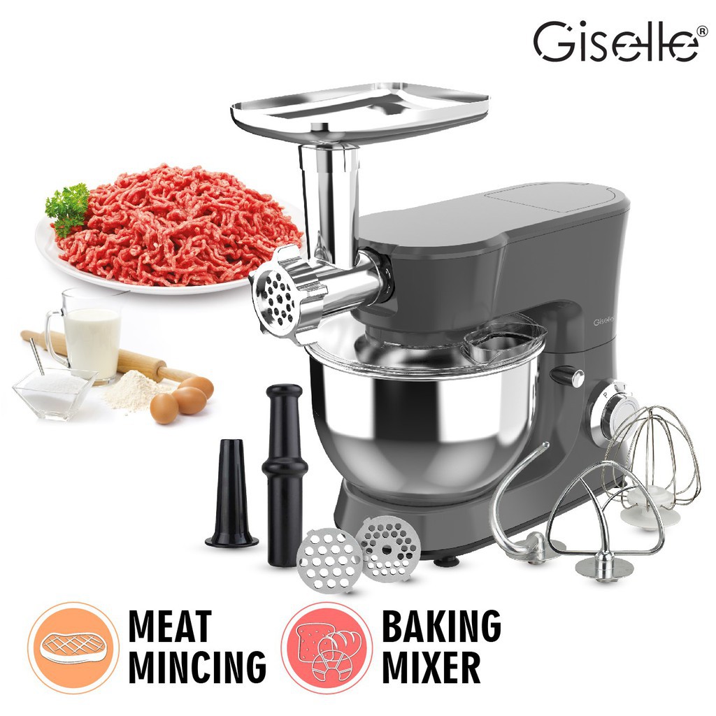 ♧Giselle Multi Purpose Stand Mixer Mincing Meat Grinder/Sausage/Pasta Maker/Juice Blender (1000W) KEA0315