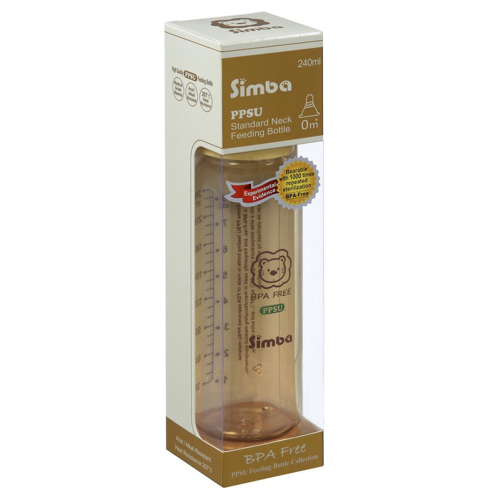 Simba PPSU Standard Neck Feeding Bottle (240ml) - 1 pc