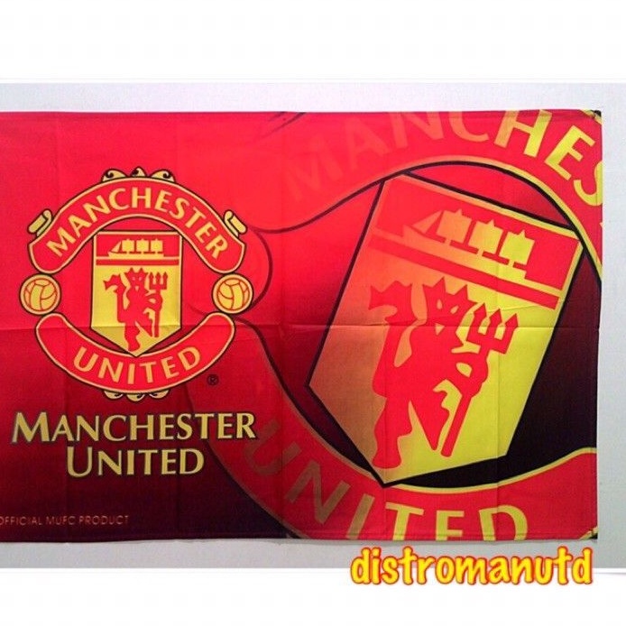 Manchester United Flag Bendera Manchester United MU Flag Banner