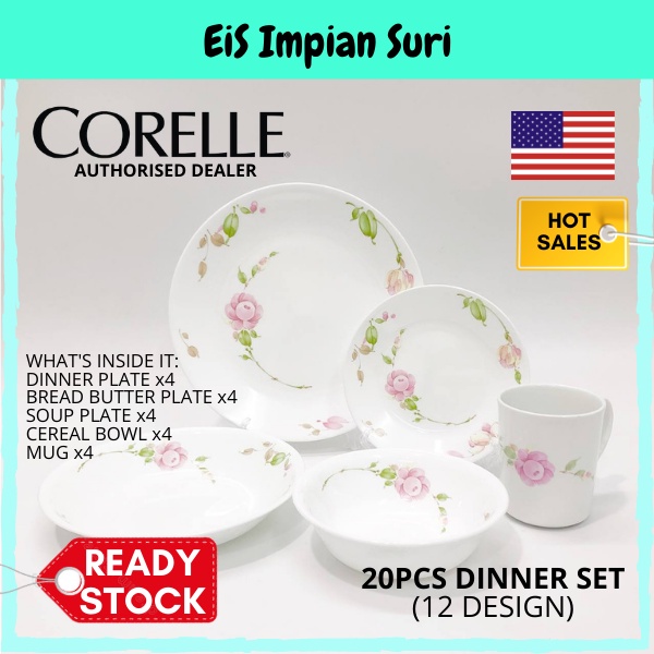 (Raya Sales!!) Corelle Classic 20pcs Dinnerware Set Livingware