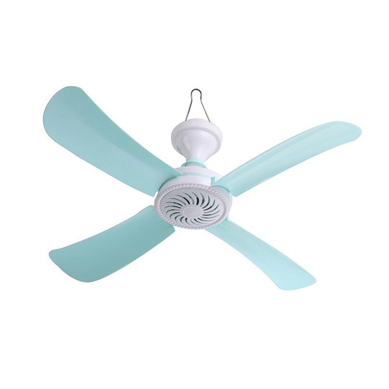 Household Mute Ceiling Fan Quiet Soft Wind Mini Fan Plastic Energy Saving Ceiling Fan 4 Leaves 220v
