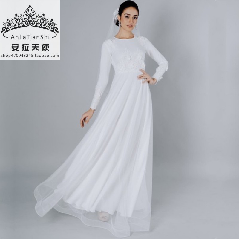 simple muslimah wedding dress