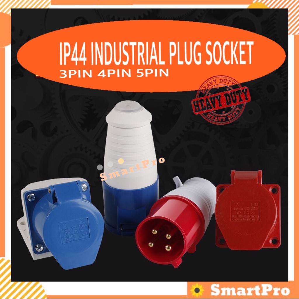 IP44 Weatherproof Industrial Plug Industrial Wall Socket Connector ...