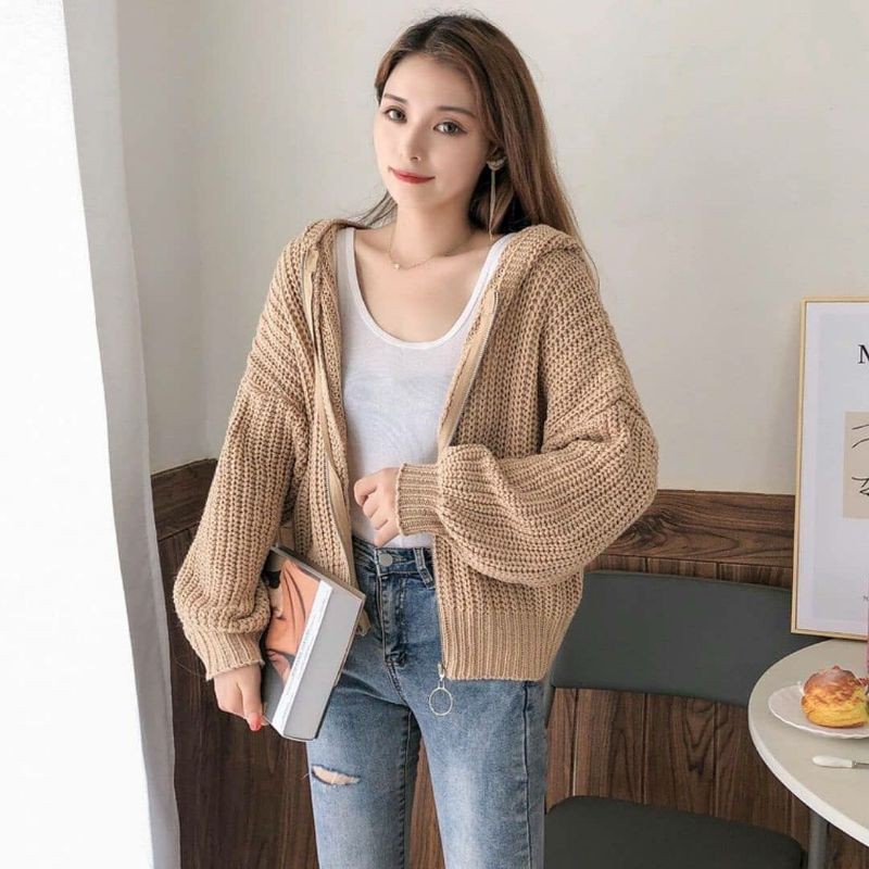 (Yf) Premium Real Knit Hoodie Jacket Shopee Malaysia