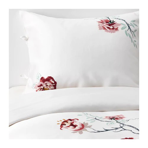 Ikea Jattelilja Quilt Cover And 2 4 Pillowcases Single Queen