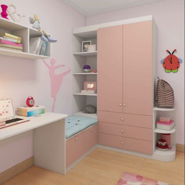 Kids Wardrobes Cabinets Kids Room Furniture Custom Made Wardrobe Wall Rack Shopee Malaysia