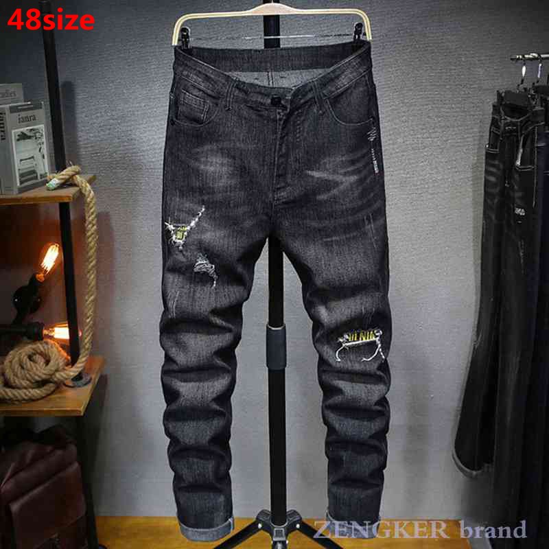 oversized black ripped jeans