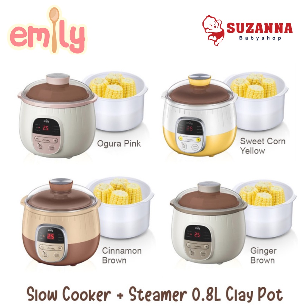 Emily Slow Cooker+Steamer 0.8L Clay Pot Shopee Malaysia