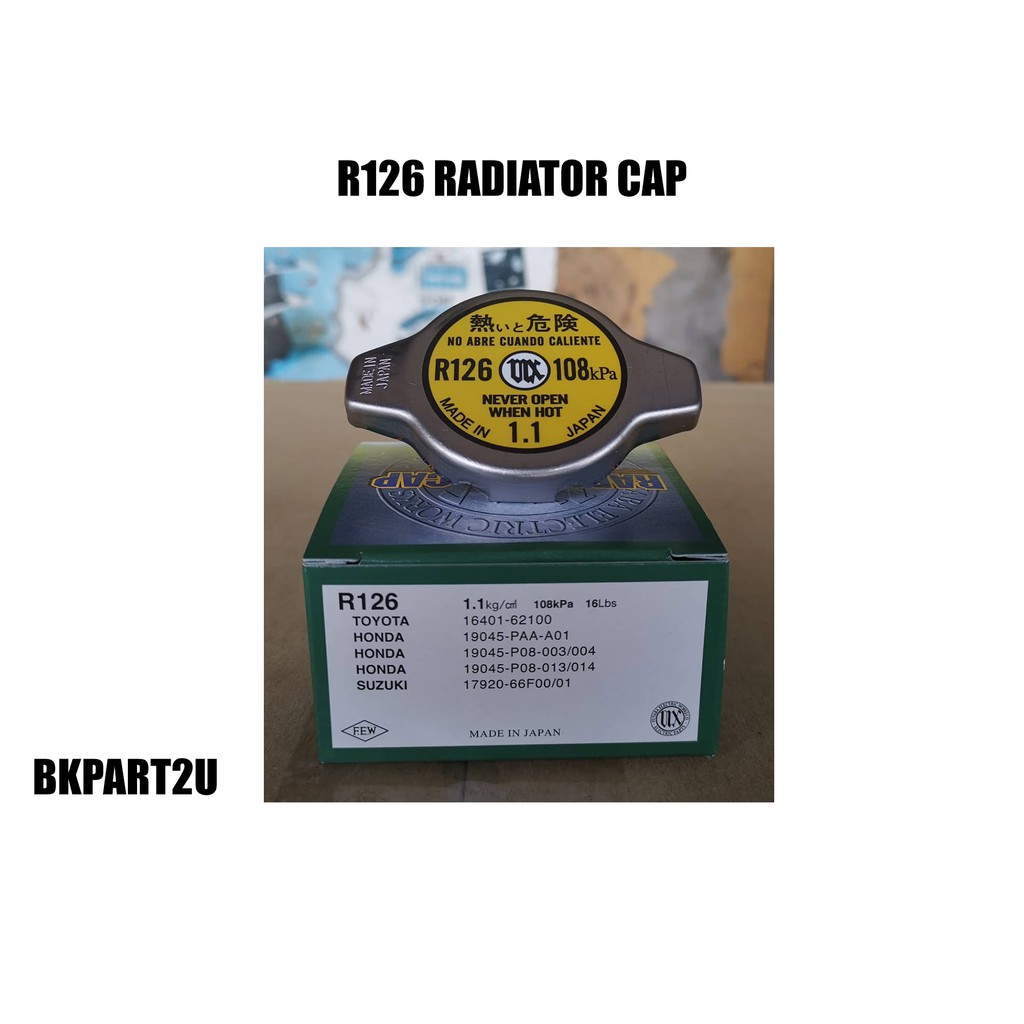 RADIATOR CAP R126 1.1 MAKE IN JAPAN PERODUA KANCIL,KANARI 