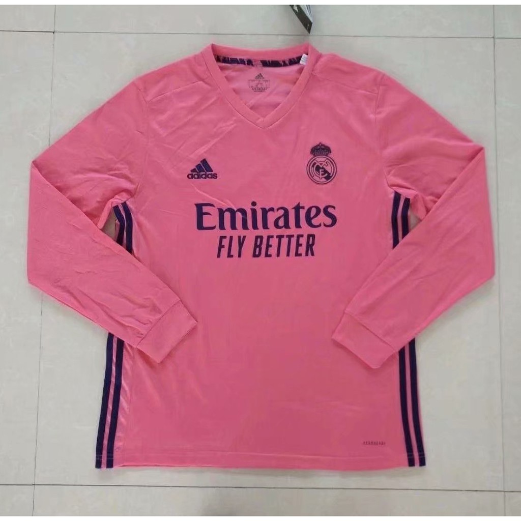 real madrid pink jersey long sleeve