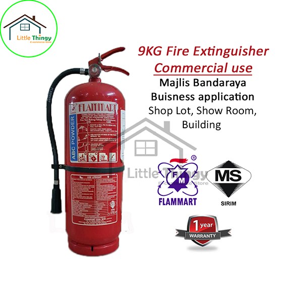 Bomba Cert 9kg 2020 Fire Extinguisher Flammart Abc Dry Powder