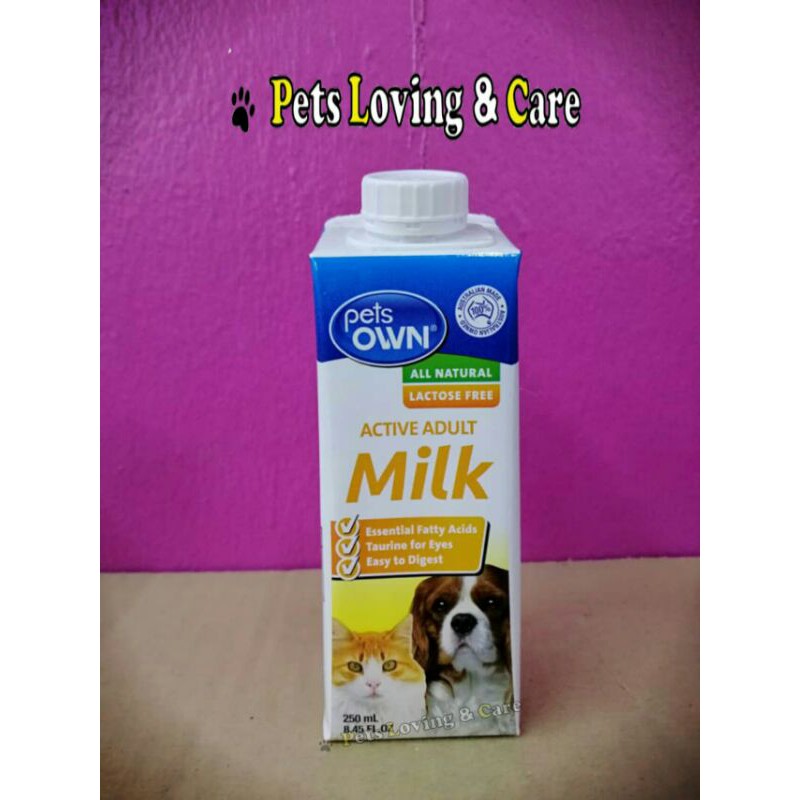 Pets Own Milk Lactose Free Pet Milk For Active Adult Cats & Dogs/Susu