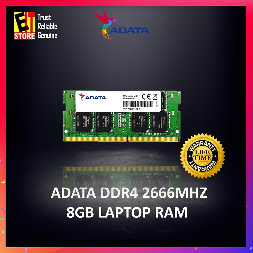 ADATA 8GB DDR4 2666MHz SO-DIMM NOTEBOOK RAM  Shopee Malaysia