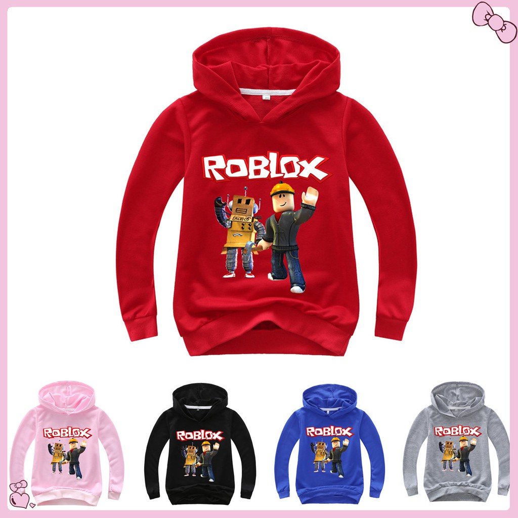 Roblox Spring Autumn Clothing Baby Kids Boy Girl Cartoon Pullover Hoodies Jacket Thin Coat Outwear Shopee Malaysia - 2018 new kids roblox red nose day pullover hooded sweatshirt boys girls autumn cotton t shirt fashion cartoon tops 3 14 years