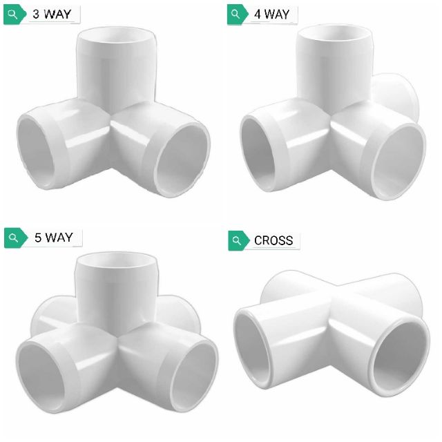 25mm Plastic Tube Connectors 2 Way and 4 Way Various Pack Sizes