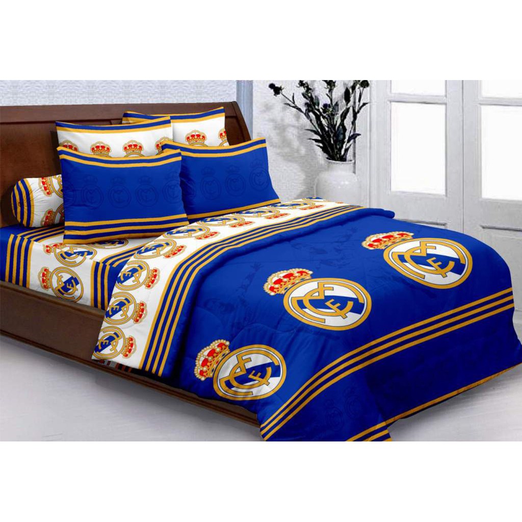 Bedsheet Comforter Set Queen Real Madrid Shopee Malaysia