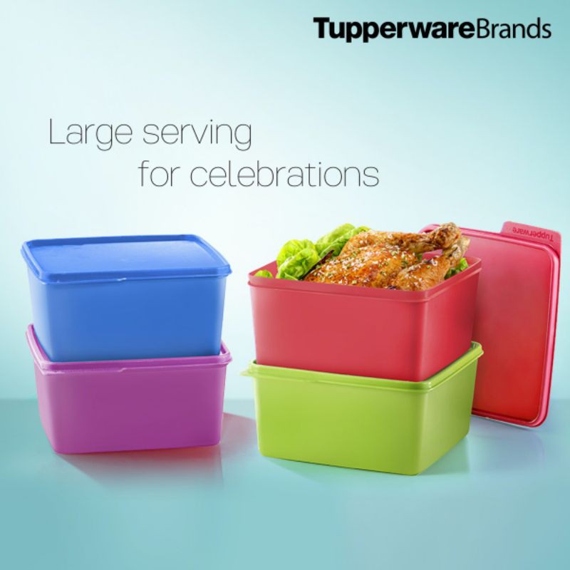 [ Ready Stock ] Tupperware Snack & Stack (4 pcs ) 2.5L