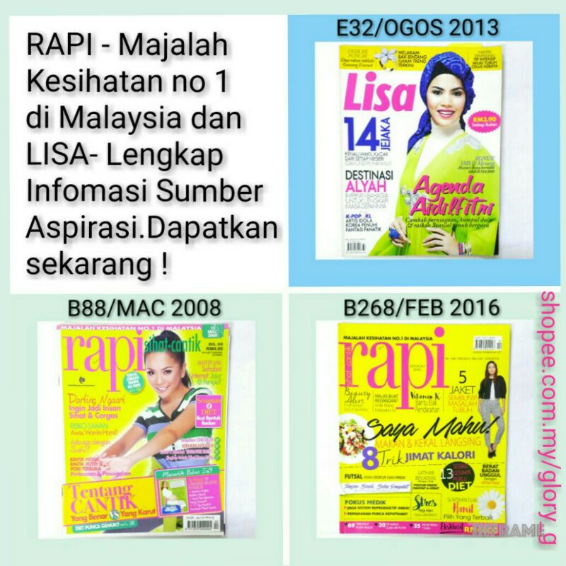 Majalah RAPI & LISA(preloved) | Shopee Malaysia