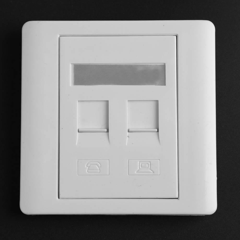 2 Port Faceplate Wallplate Face Plate RJ45 Socket Wall Mount - COMM-2P ...