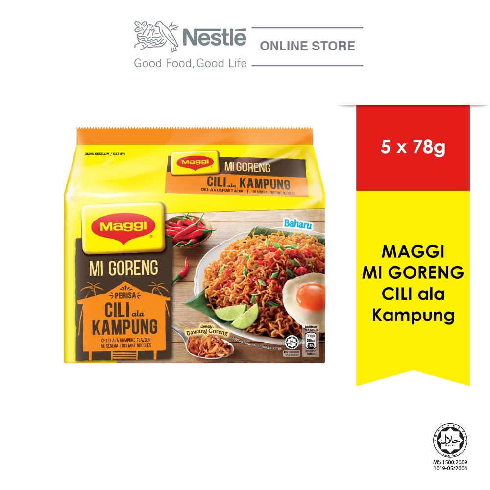 Maggi Mi Goreng Cili Ala Kampung 78g X 5 Packs