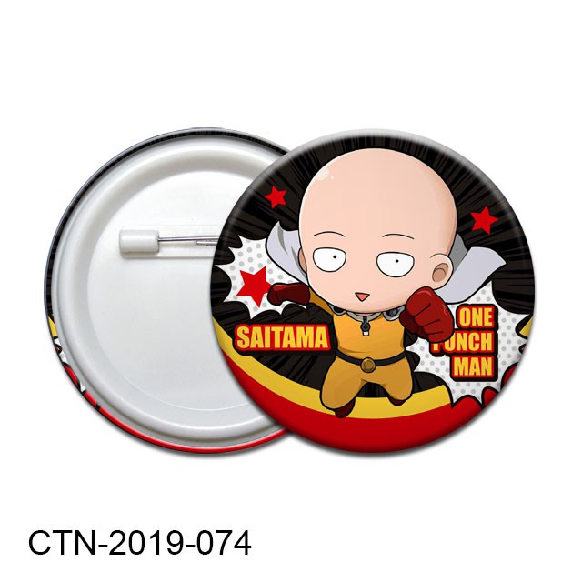 Pin Button Badge Ø25mm 1" One Punch Man Manga Japan Saitama Oppai 