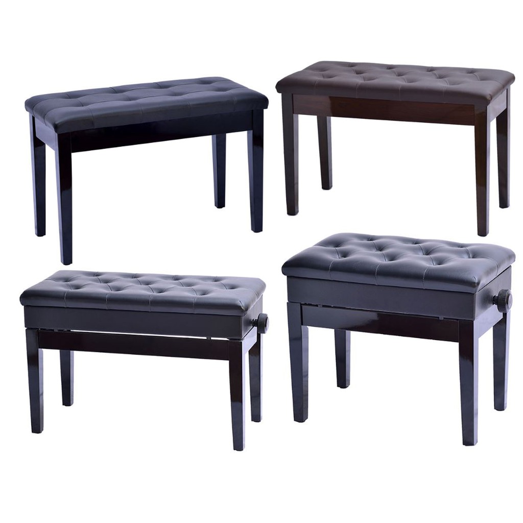 Piano Bench Piano Chair Keyboard Bench Digital Piano Bench with Storage Box/Adjustable 2 Seater