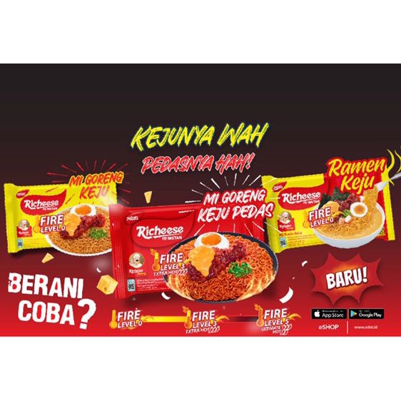 Viral Instant Noodles Fried Noodles and Vegetable Cheese Ramen Delicious Noodles and / Richeese Cheese Noodles Level 0 - 5/ Richeese Nabati Cheese Noodles/Cheese Fried Noodles / Cheese Ramen Noodles / Cheese Ramen Noodles / Richeese Noodles Level 0, 3 , 5