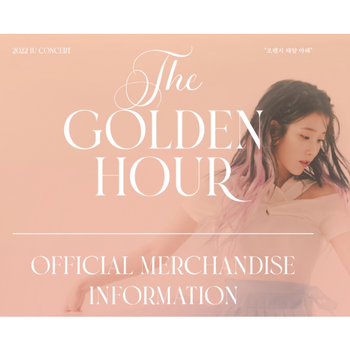 2022 IU MD - The Golden Hour CONCERT Official Merchandise