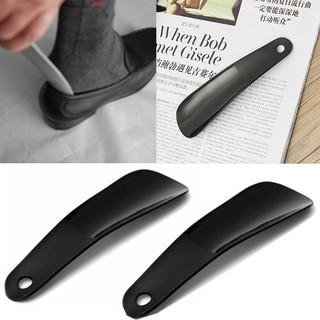 ✿mayitr✿2pcs Professional Plastic Shoe Horn Lifter Simple Flexible Sturdy Slip Black