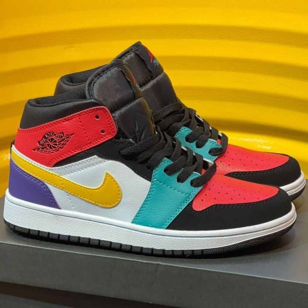 jordan 1 mid bred multicolor