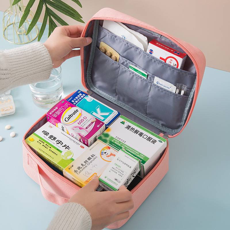 Portable pharmaceutical epidemic prevention bag travel medical first aid package home user external emergency children's drug box storage health package