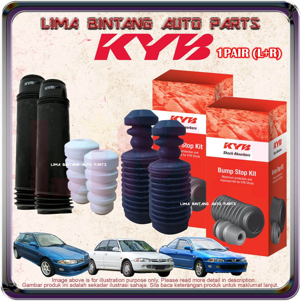 Proton Wira Satria Putra Front Rear Absorber Cover Dust Protector Shaft Bush Bump Stop Kayaba Kyb Shopee Malaysia