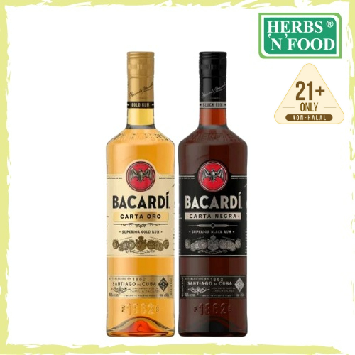 BACARDI GOLD RUM / BLACK RUM 750ML Shopee Malaysia