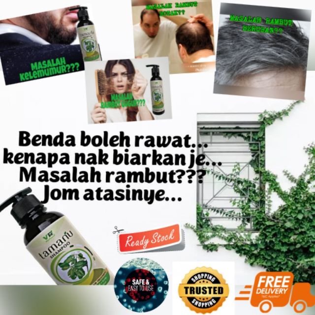 Semua Masalah Rambut Boleh Di Selesai Dengan Shampoo Tamanu Rambut Gugur Botak Kelumumur Beruban Shopee Malaysia