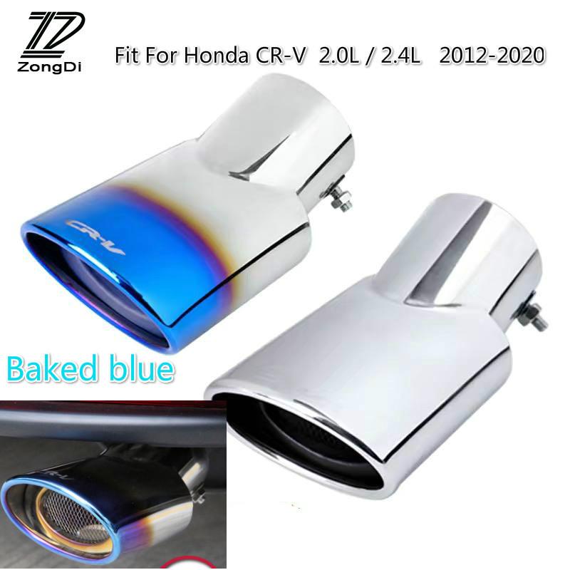 2Pcs Stainless Steel Chrome Tailpipe Muffler Tail Exhaust Tip Cover For Honda CRV CR-V 2017 2018 2019 2020 Accessories,For Range Rover 2005-2010 Silver 