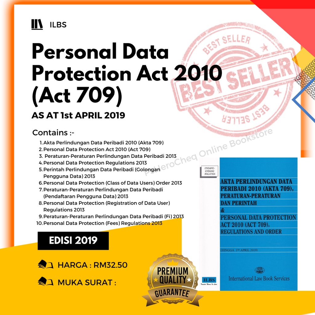 1hb April 2019 Latest Edition! Personal Data Protection Act 2010 (Act 709), Regulations And ...