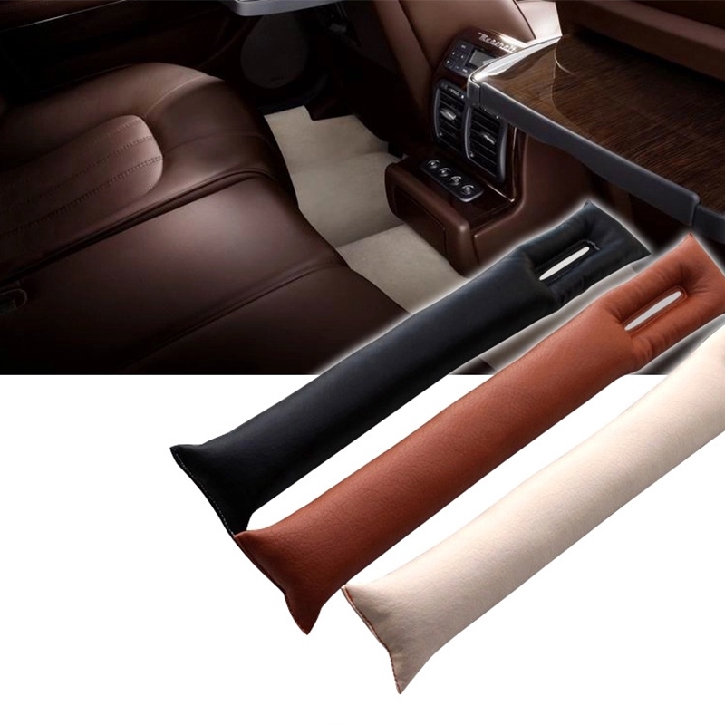 1pc Pu Leather Front Car Seat Cover Gap Stopper Auto Seat Cushion