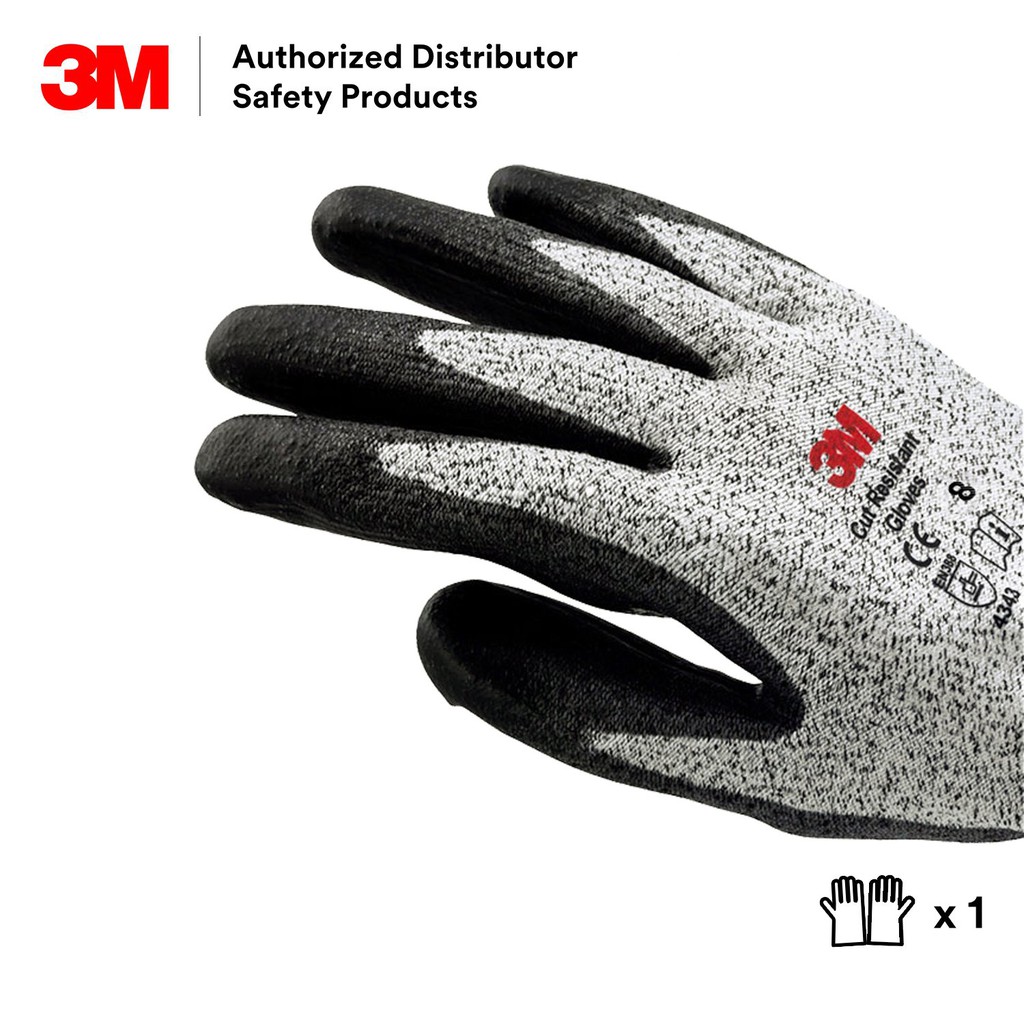3M Comfort Grip Cut Resistant Gloves CGMCRE/ Cut/ Abrasion/ Puncture