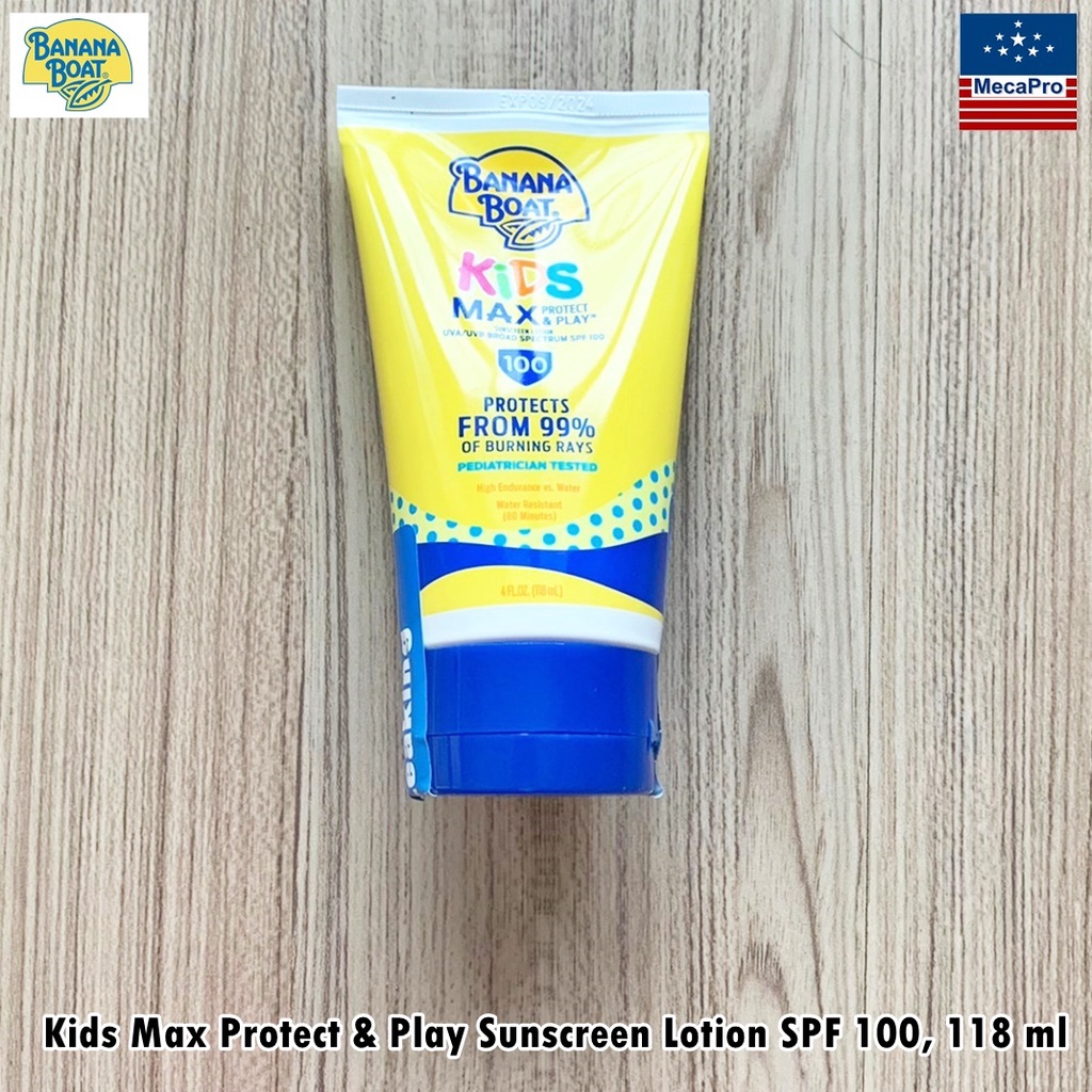!! EXP.01/26 Banana Boat Kids Max Protect & Play Sunscreen Lotion SPF 100 118 ml