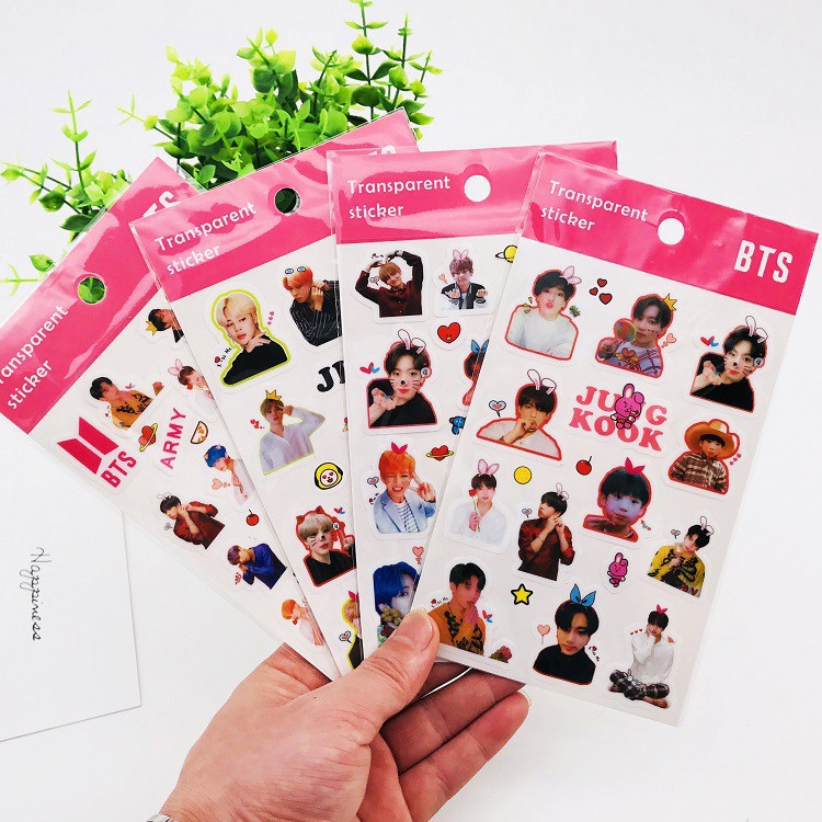 kpop bts cute photo card sticker for mobile phone laptop decorative sticker shopee malaysia