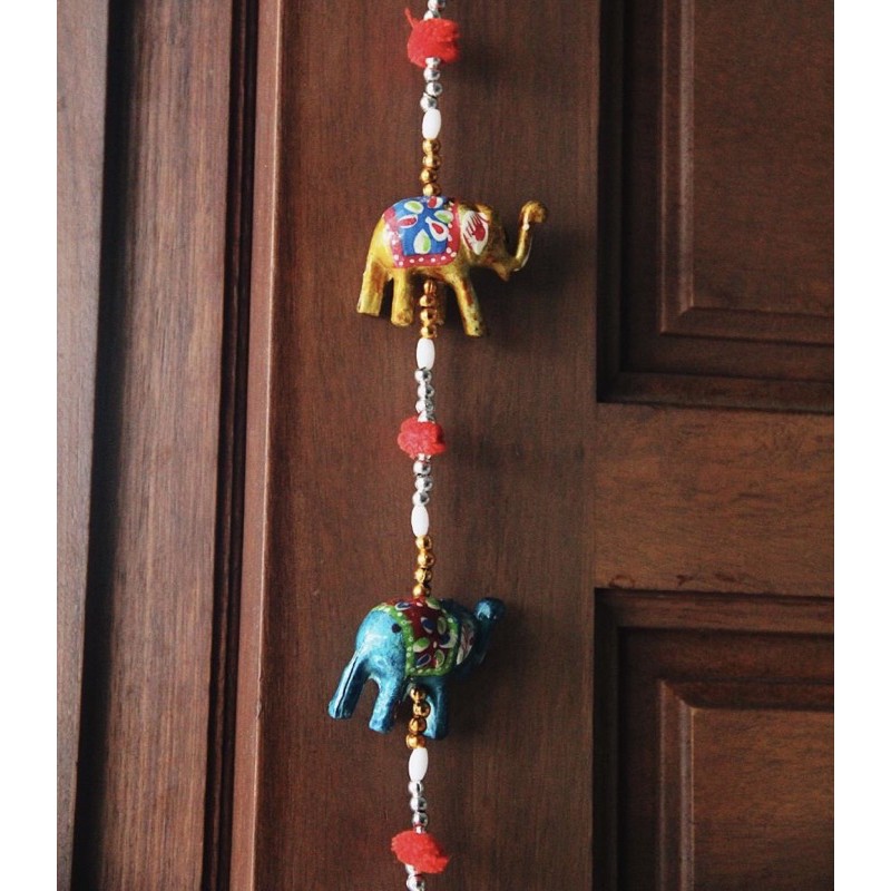 Handmade Long Elephant Hanging Decoration Home Decoration/Festive Decor/Deepavali/Thaipusam/Pongal.