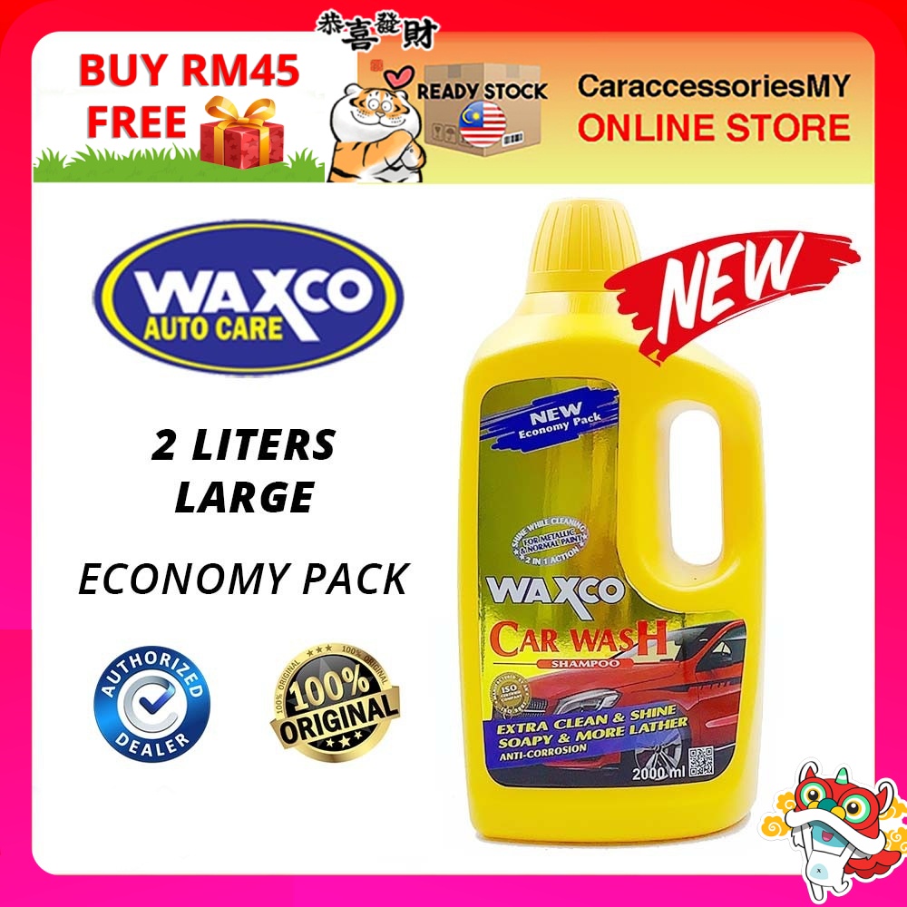 Waxco Car Wash Shampoo 2000ML shampoo cuci kereta buatan malaysia economy pack car shampoo