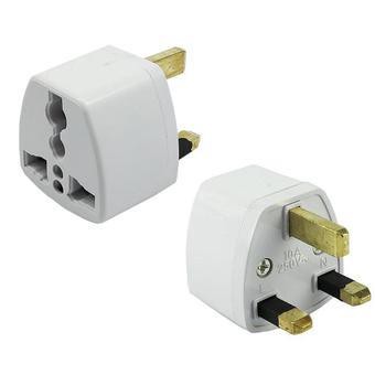 Universal 2 Pin To 3 Pin UK Plug Travel Converter Adapter | Shopee Malaysia