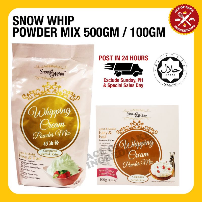 Snow Whip Whipping Cream Powder Mix 100G/500g Shopee Malaysia