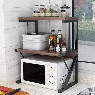 wooden rack microwave microwave rack rak dapur  rack rak 